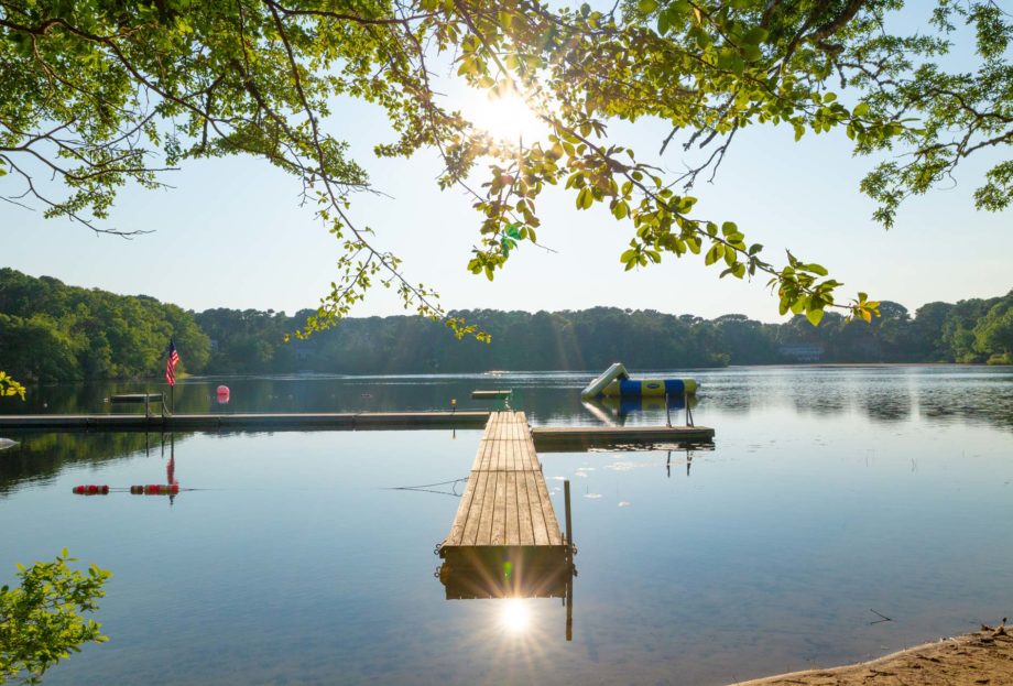 Lake with dock